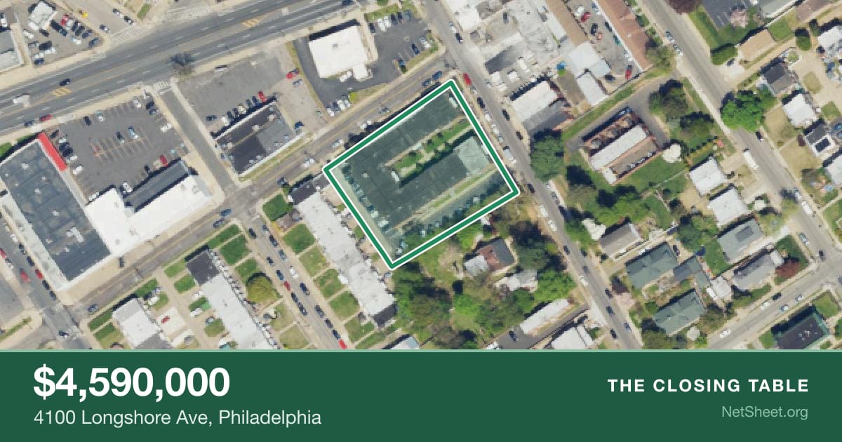 Aerial view of 4100 Longshore Ave, Philadelphia