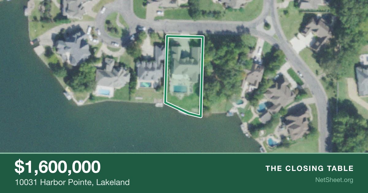Aerial view of 10031 Harbor Pointe, Lakeland