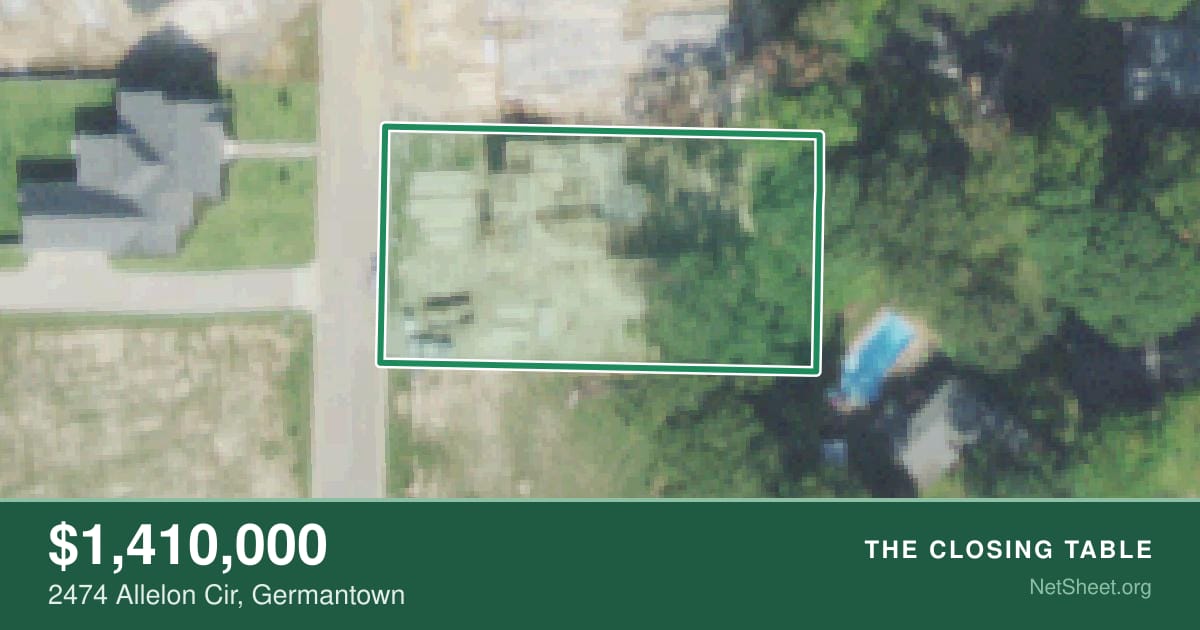 Aerial view of 2474 Allelon Cir, Germantown