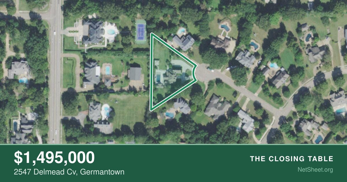 Aerial view of 2547 Delmead Cv, Germantown