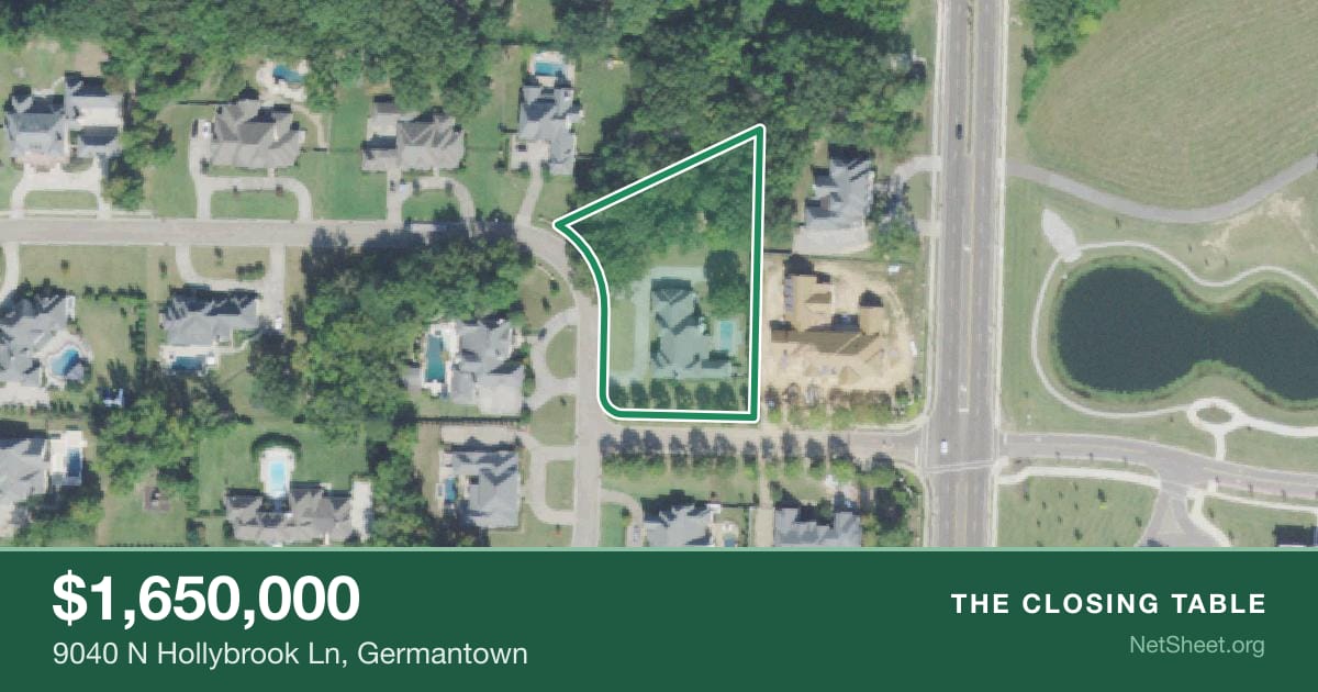 Aerial view of 9040 N Hollybrook Ln, Germantown