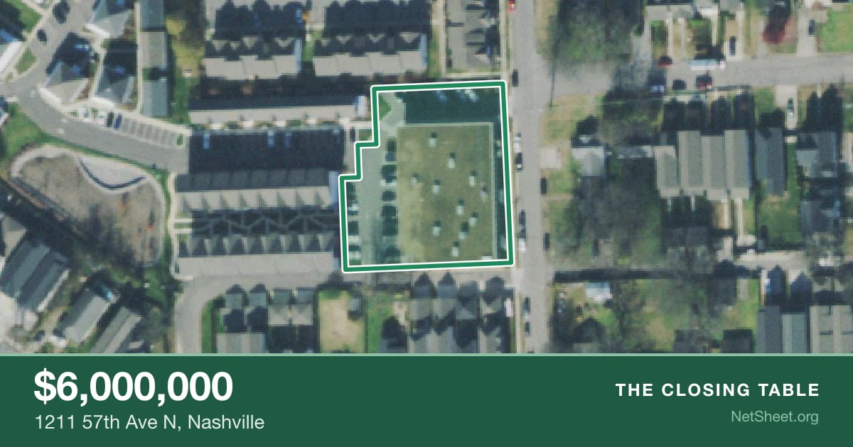 Aerial view of 1211 57th Ave N, Nashville