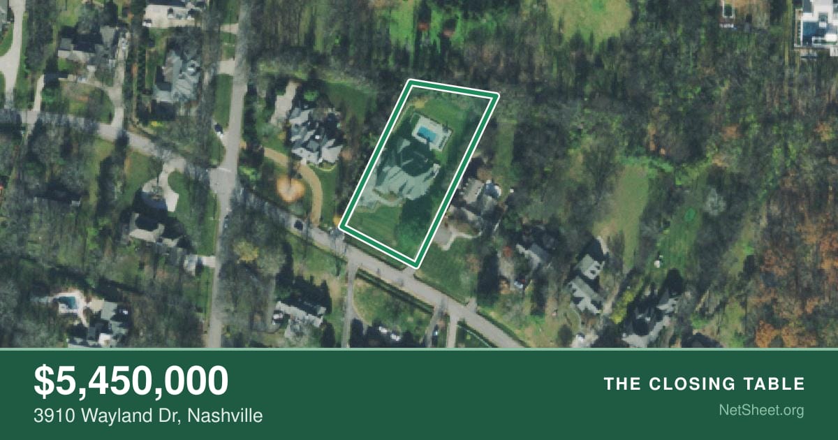 Aerial view of 3910 Wayland Dr, Nashville