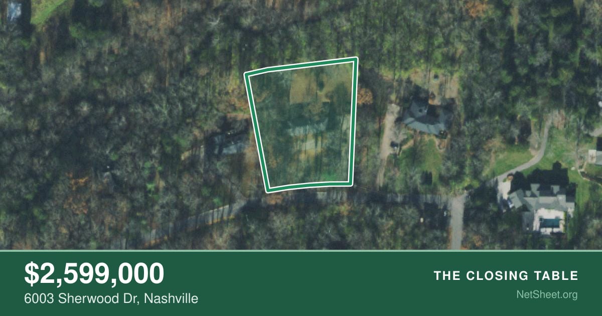 Aerial view of 6003 Sherwood Dr, Nashville