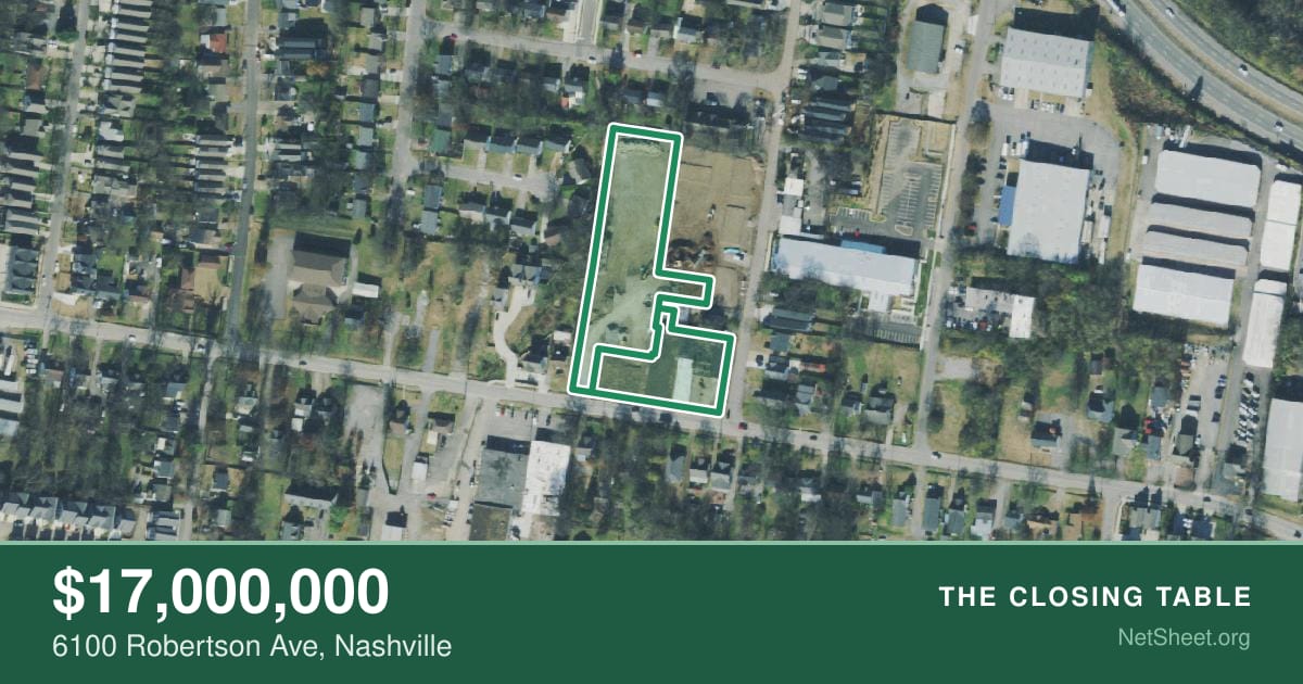 Aerial view of 6100 Robertson Ave, Nashville