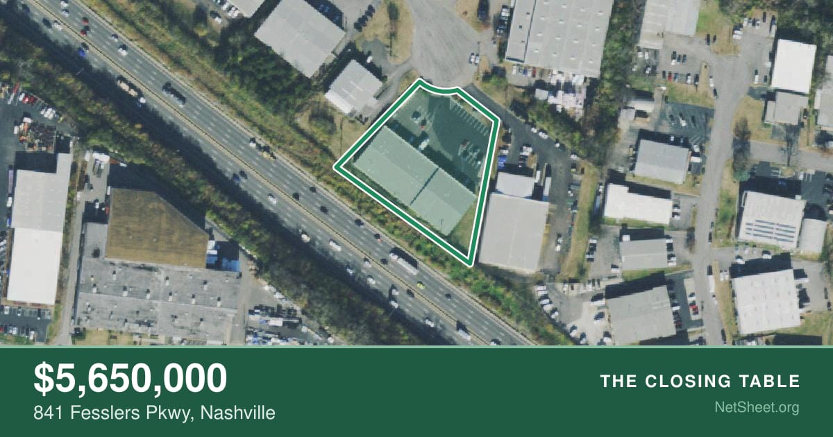 Aerial view of 841 Fesslers Pkwy, Nashville