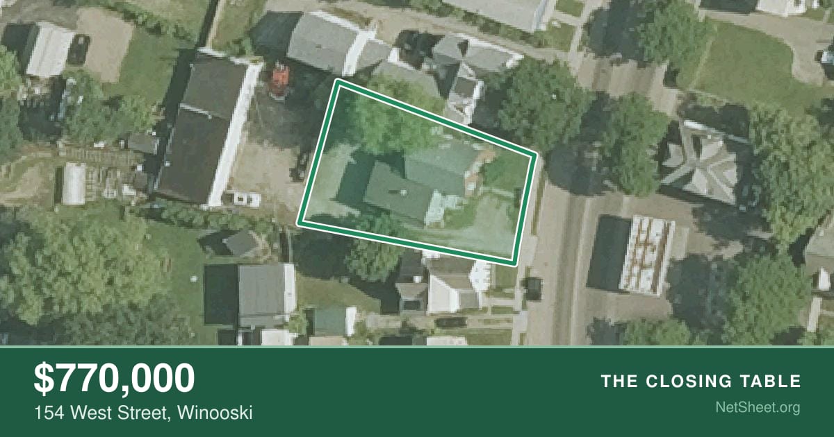 Aerial view of 154 West Street, Winooski
