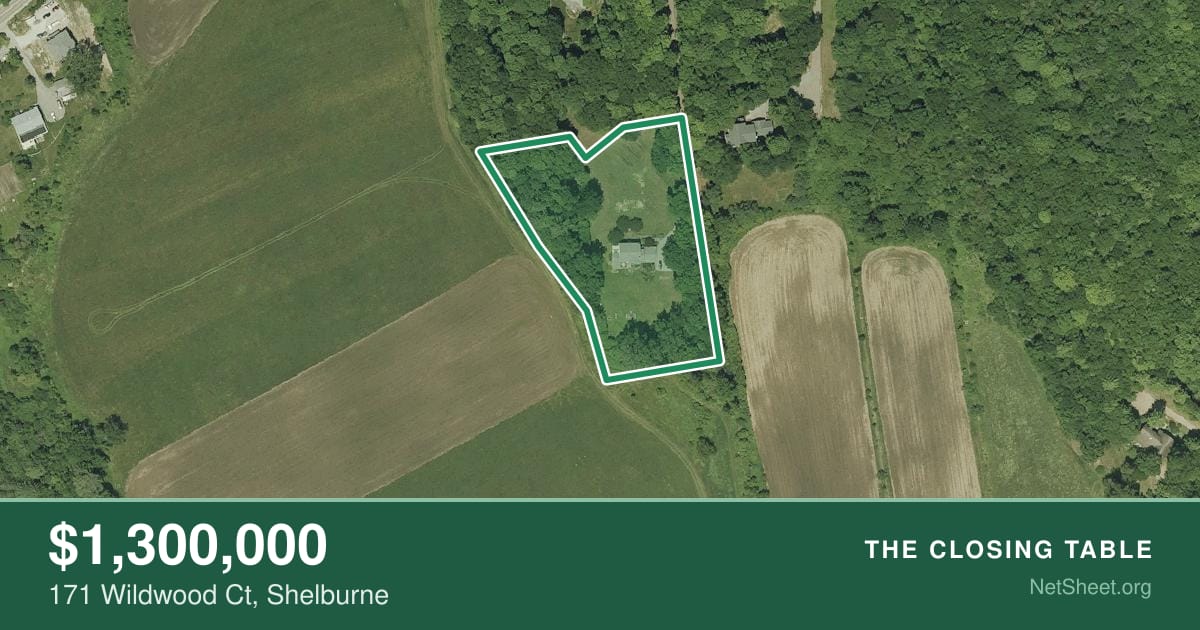 Aerial view of 171 Wildwood Ct, Shelburne
