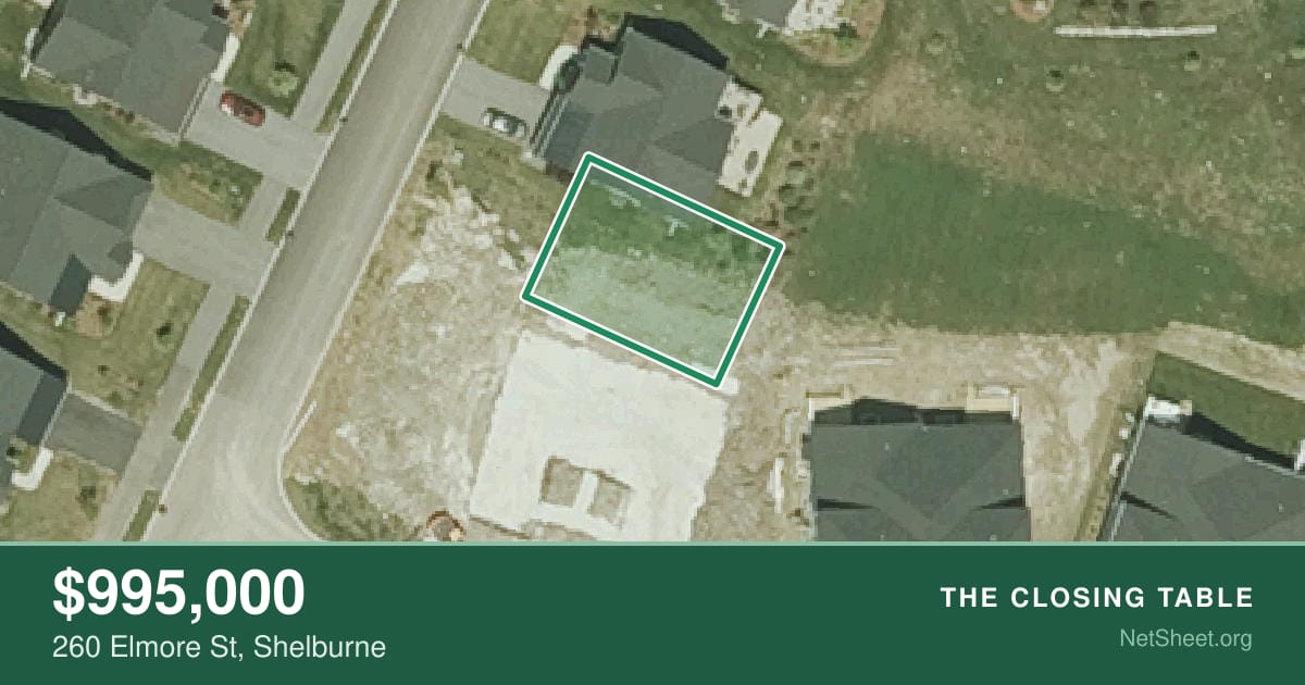 Aerial view of 260 Elmore St, Shelburne