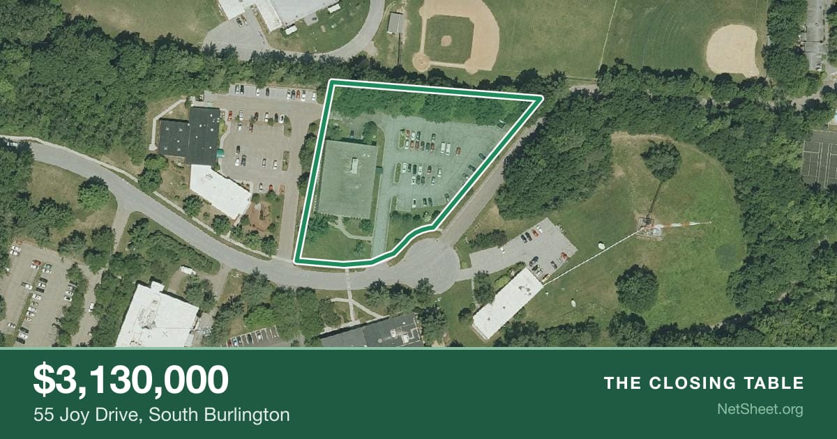 Aerial view of 55 Joy Drive, South Burlington