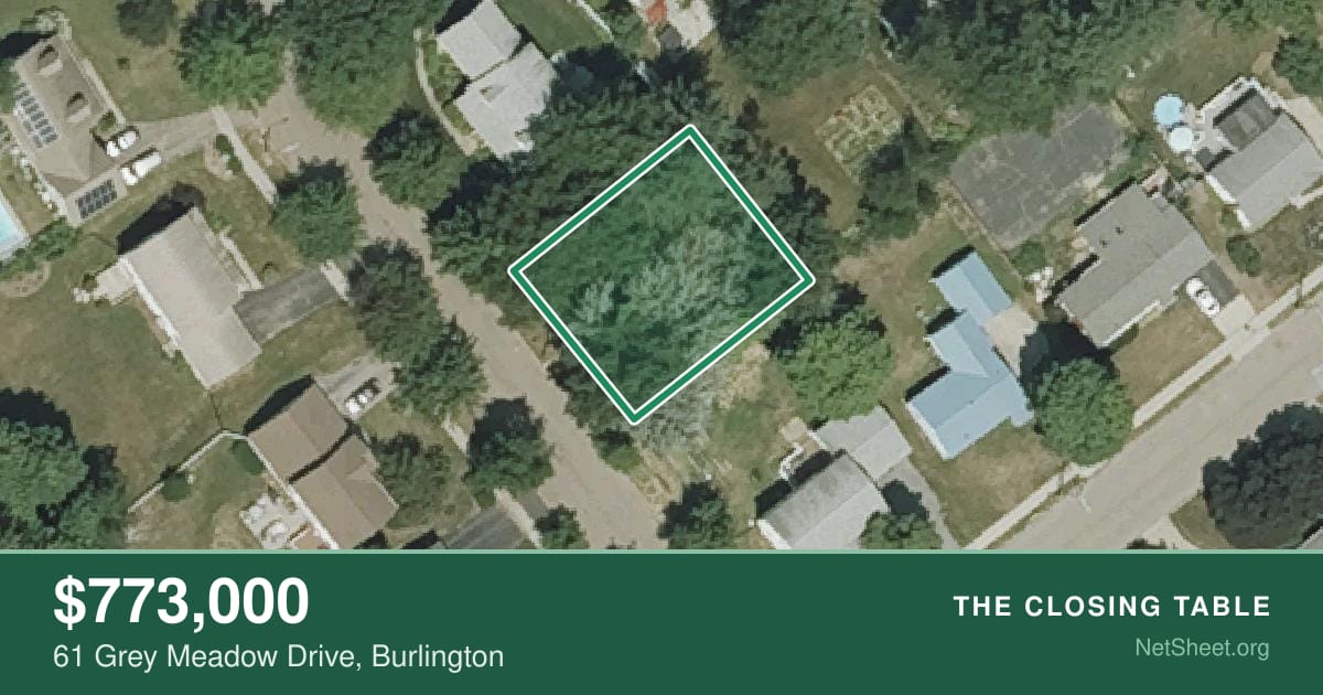 Aerial view of 61 Grey Meadow Drive, Burlington