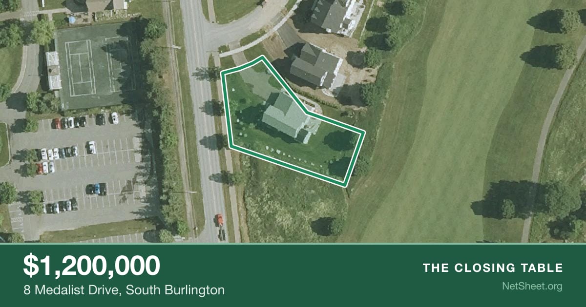 Aerial view of 8 Medalist Drive, South Burlington