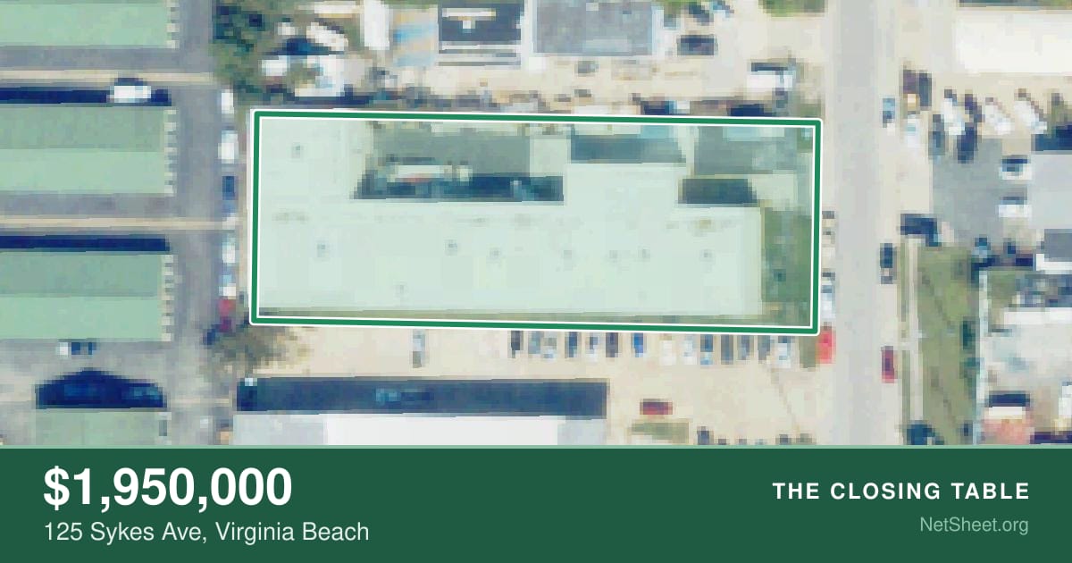 Aerial view of 125 Sykes Ave, Virginia Beach