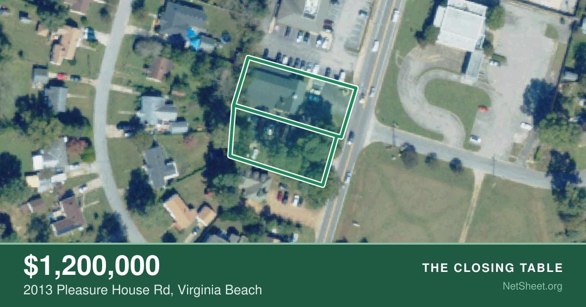 Aerial view of 2013 Pleasure House Rd, Virginia Beach