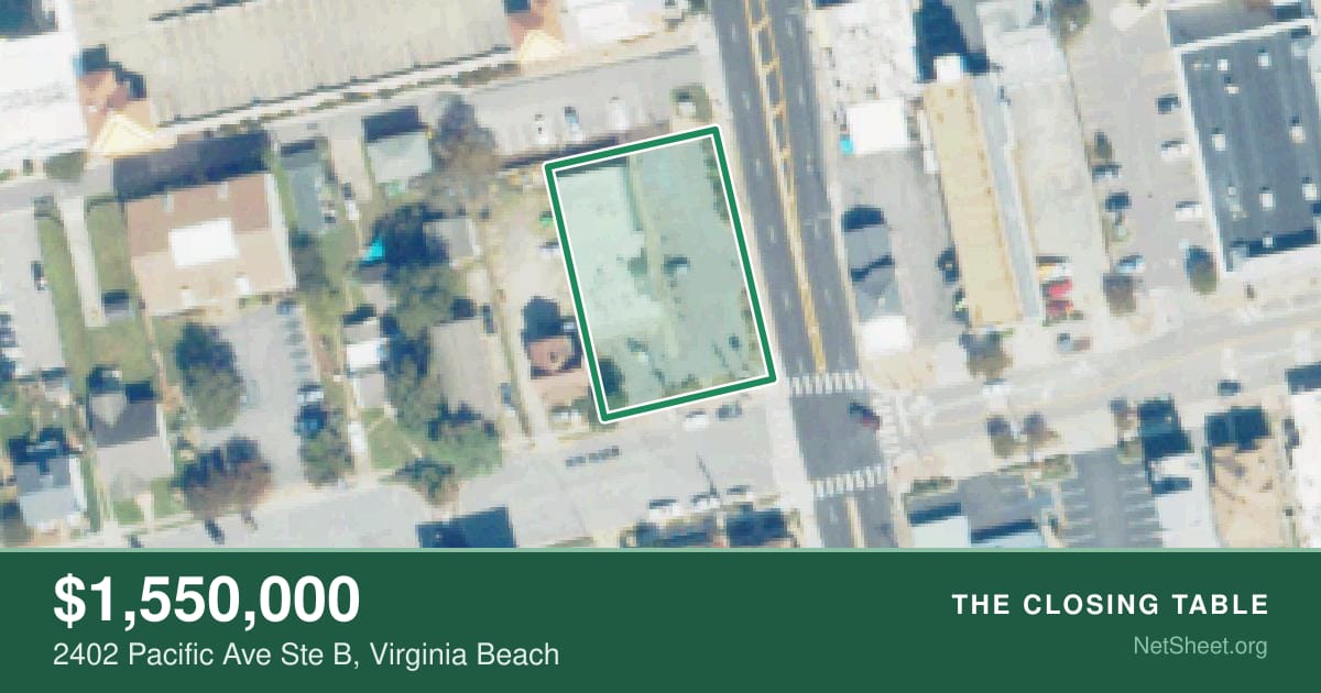 Aerial view of 2402 Pacific Ave Ste B, Virginia Beach