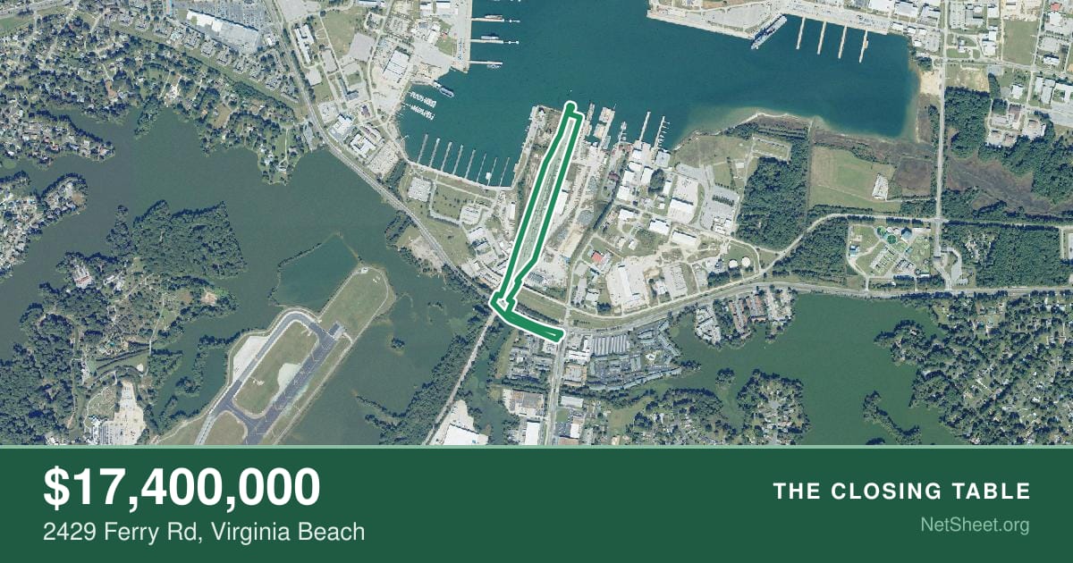 Aerial view of 2429 Ferry Rd, Virginia Beach