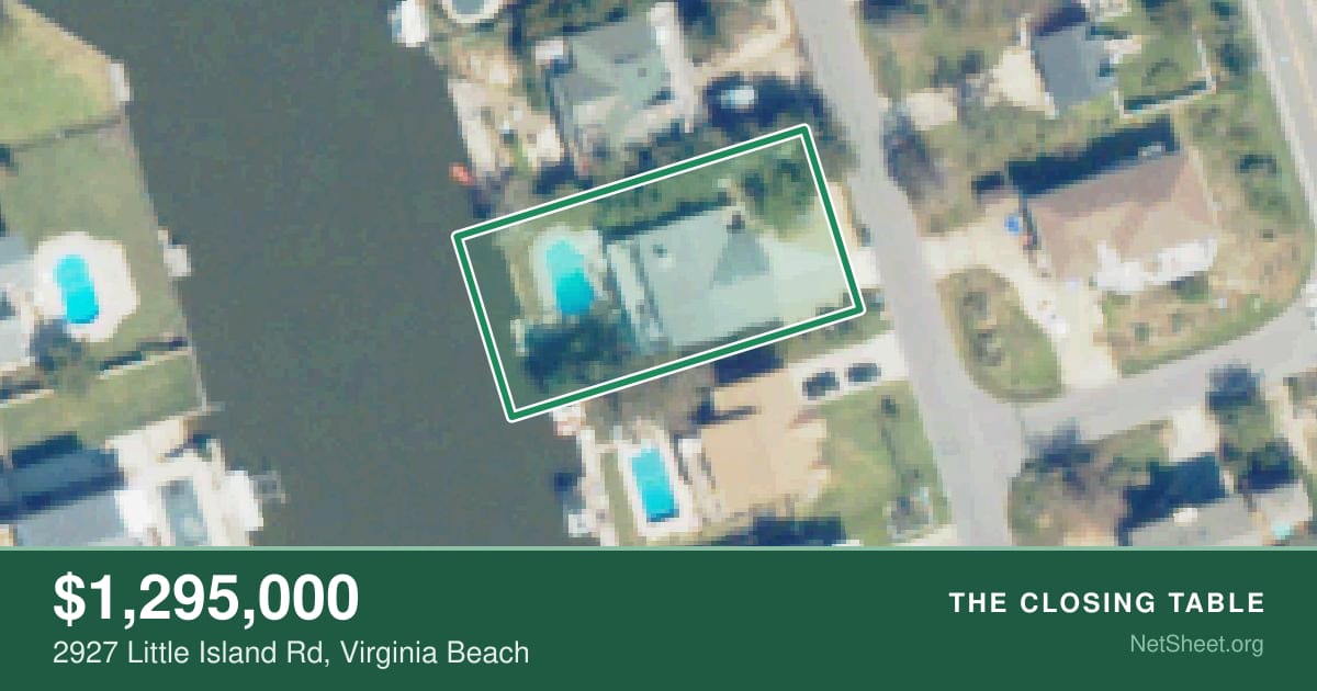 Aerial view of 2927 Little Island Rd, Virginia Beach