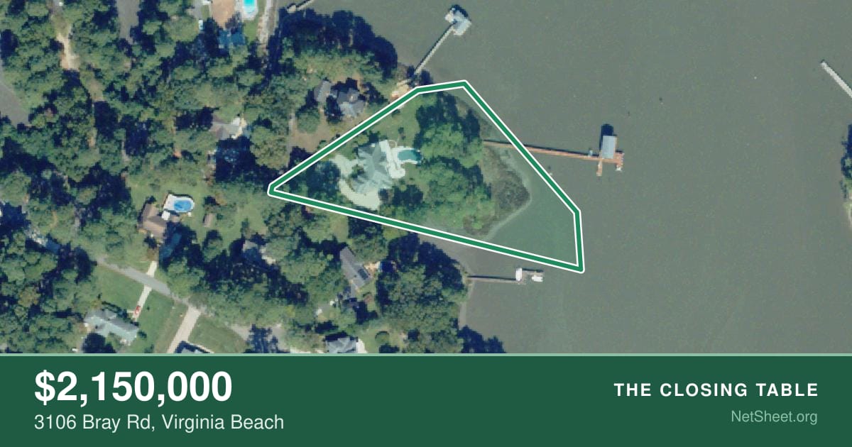 Aerial view of 3106 Bray Rd, Virginia Beach