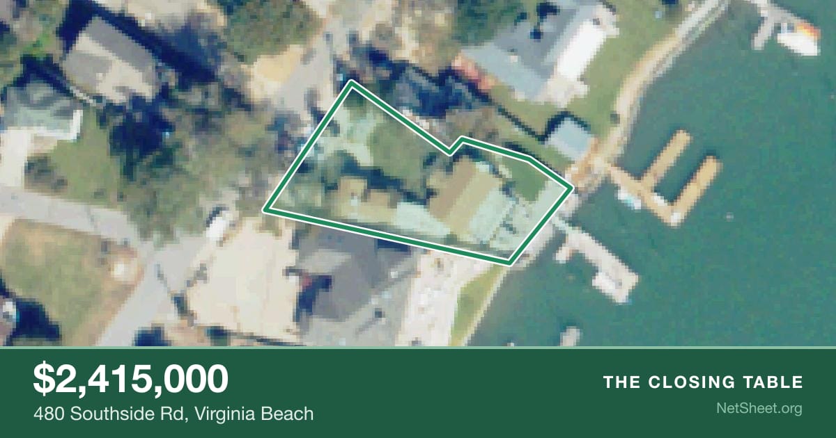 Aerial view of 480 Southside Rd, Virginia Beach