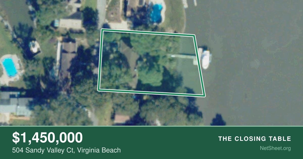 Aerial view of 504 Sandy Valley Ct, Virginia Beach