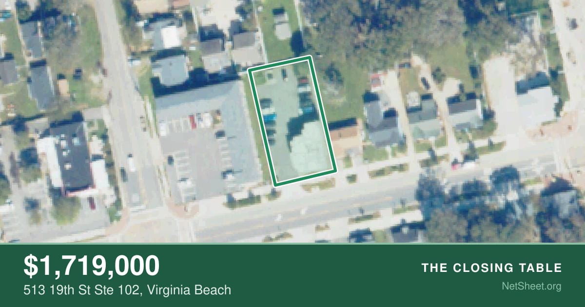 Aerial view of 513 19th St Ste 102, Virginia Beach