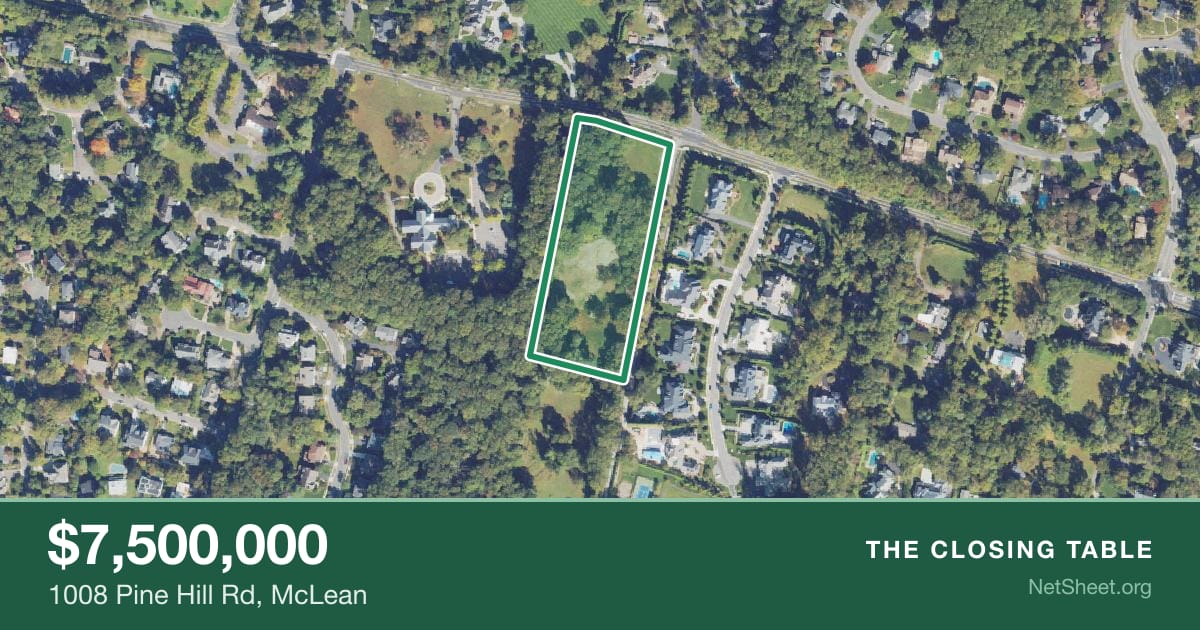 Aerial view of 1008 Pine Hill Rd, McLean