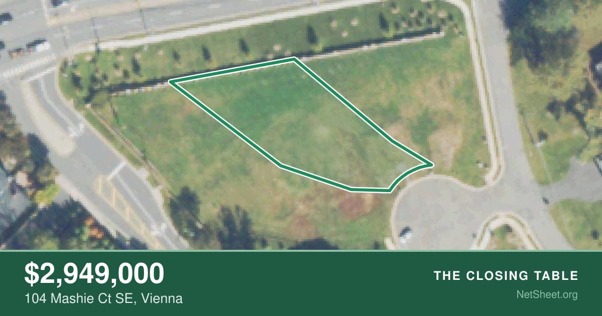 Aerial view of 104 Mashie Ct SE, Vienna