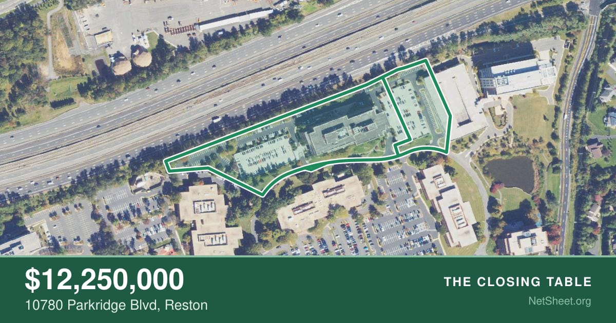 Aerial view of 10780 Parkridge Blvd, Reston