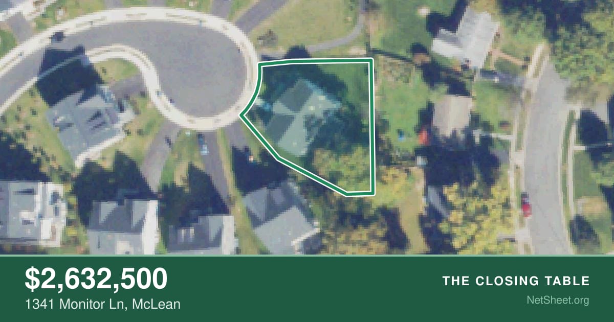 Aerial view of 1341 Monitor Ln, McLean