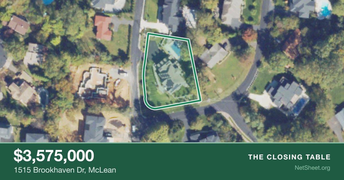 Aerial view of 1515 Brookhaven Dr, McLean
