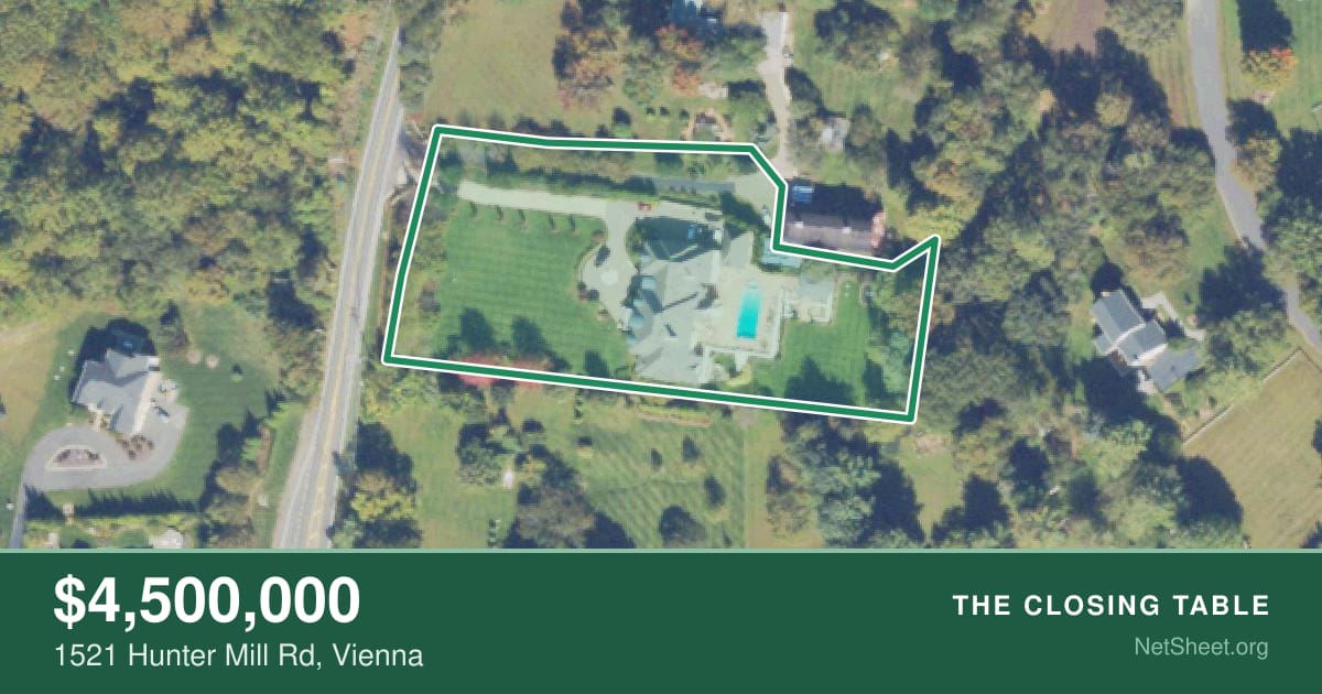 Aerial view of 1521 Hunter Mill Rd, Vienna