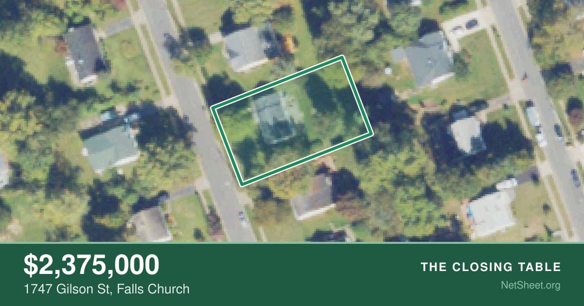 Aerial view of 1747 Gilson St, Falls Church