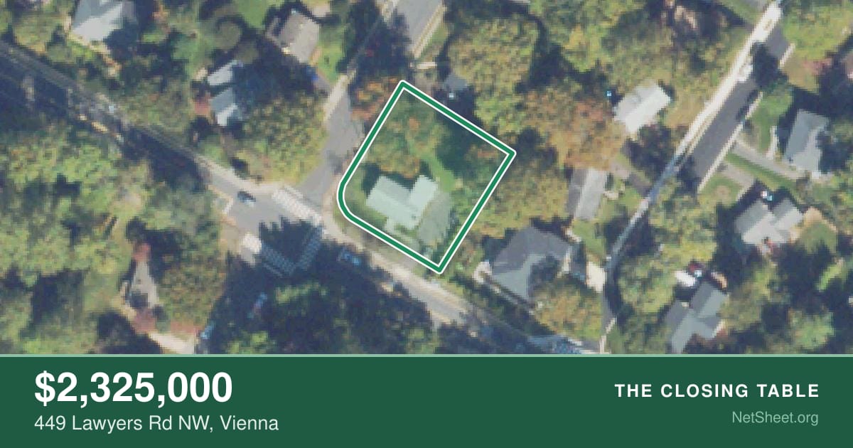 Aerial view of 449 Lawyers Rd NW, Vienna