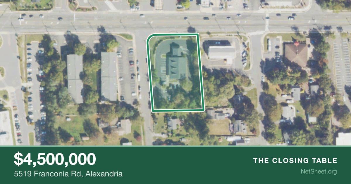 Aerial view of 5519 Franconia Rd, Alexandria
