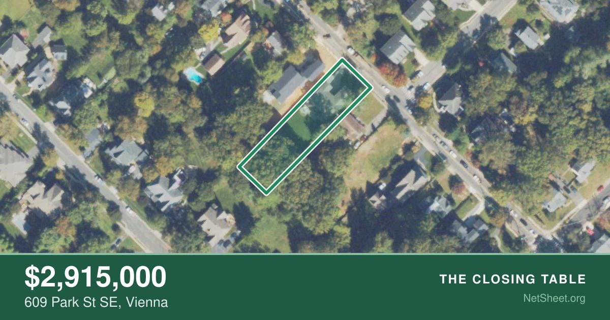 Aerial view of 609 Park St SE, Vienna