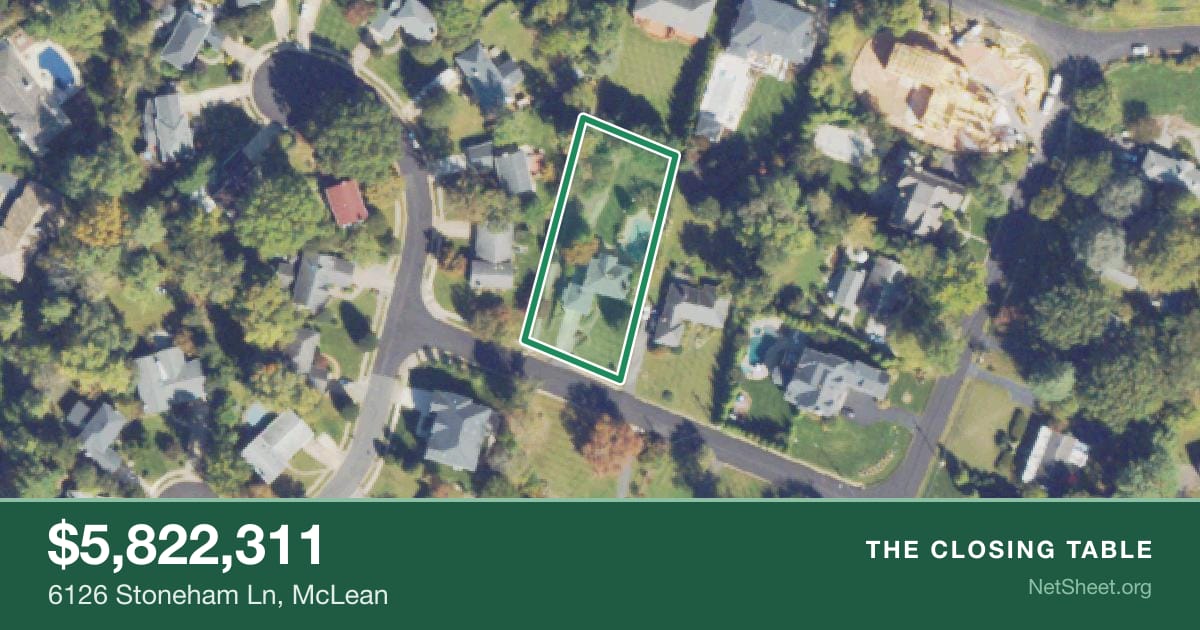 Aerial view of 6126 Stoneham Ln, McLean