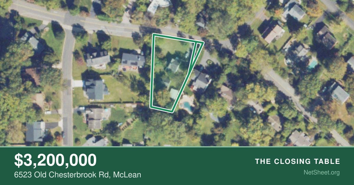 Aerial view of 6523 Old Chesterbrook Rd, McLean