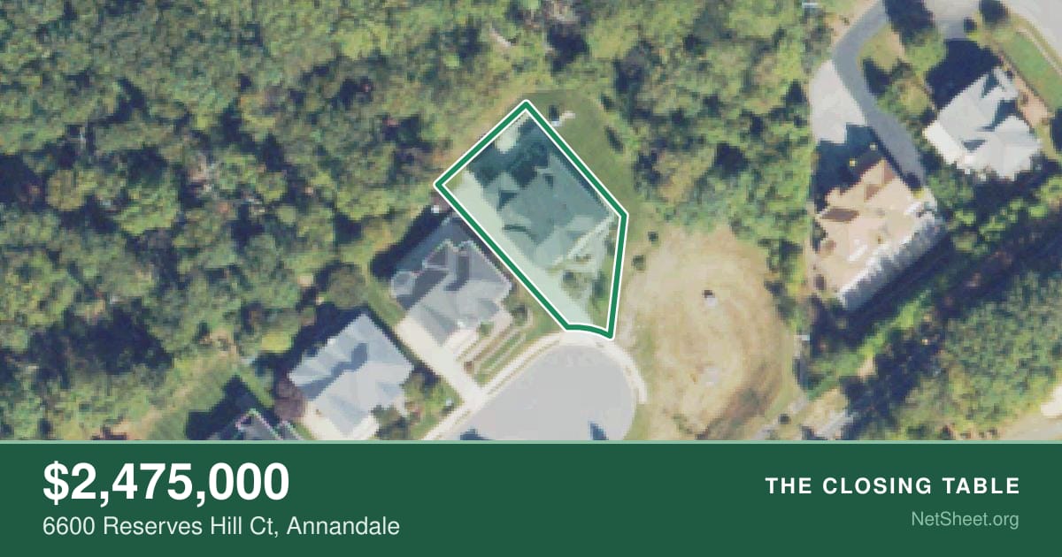 Aerial view of 6600 Reserves Hill Ct, Annandale