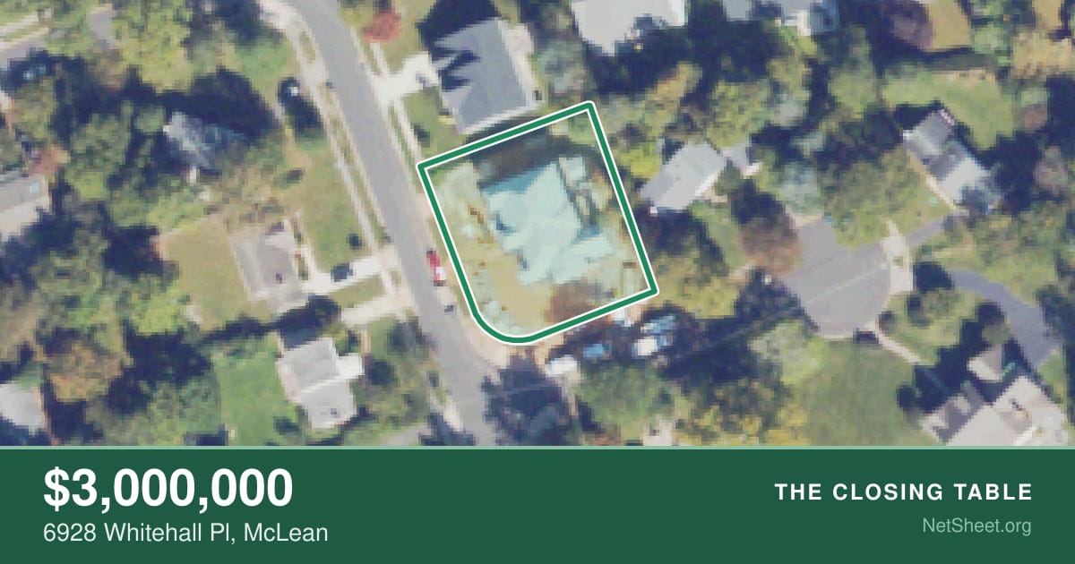 Aerial view of 6928 Whitehall Pl, McLean