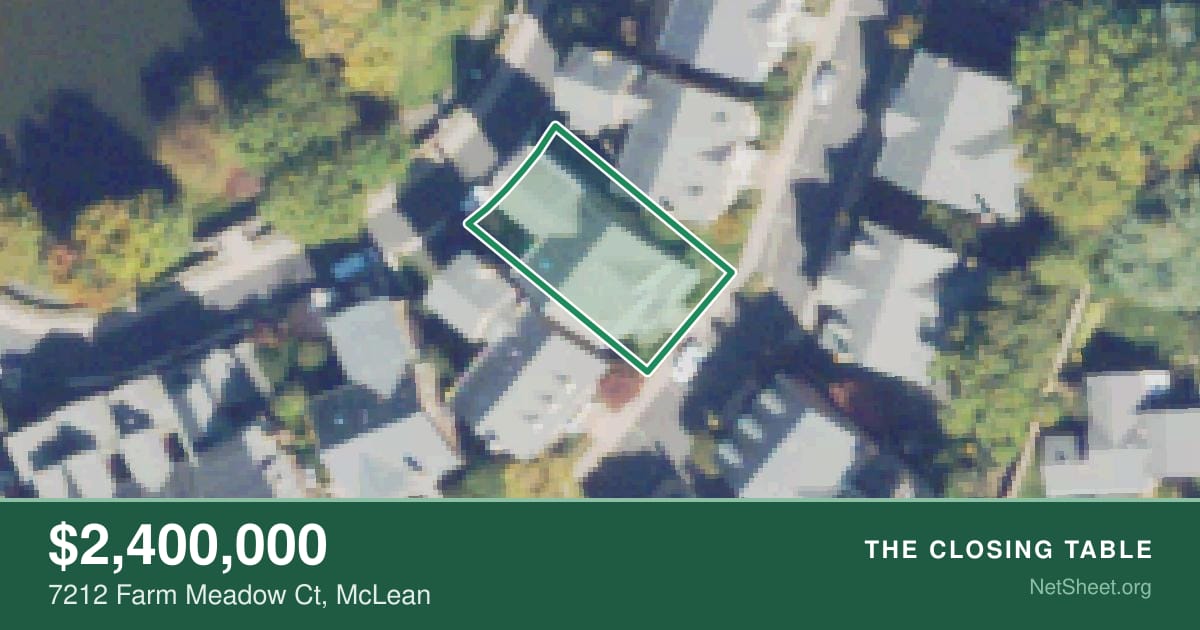 Aerial view of 7212 Farm Meadow Ct, McLean