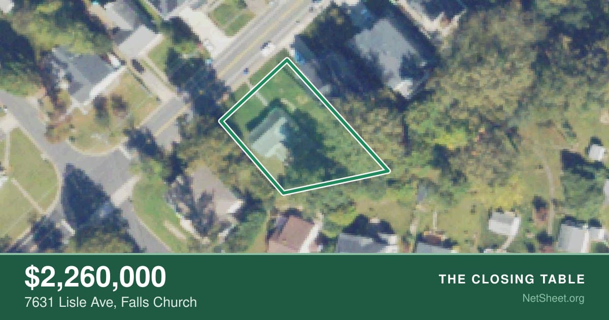 Aerial view of 7631 Lisle Ave, Falls Church