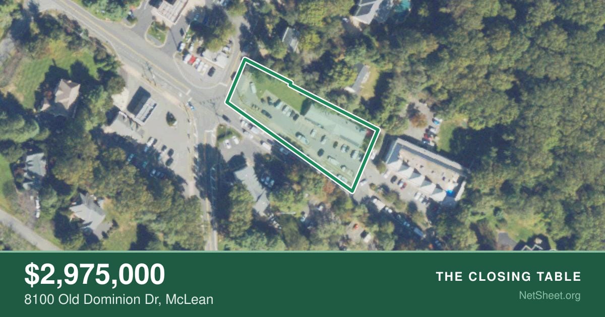 Aerial view of 8100 Old Dominion Dr, McLean
