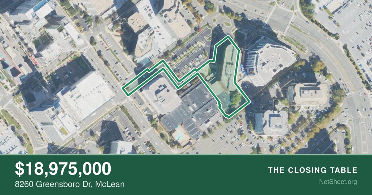 Aerial view of 8260 Greensboro Dr, McLean