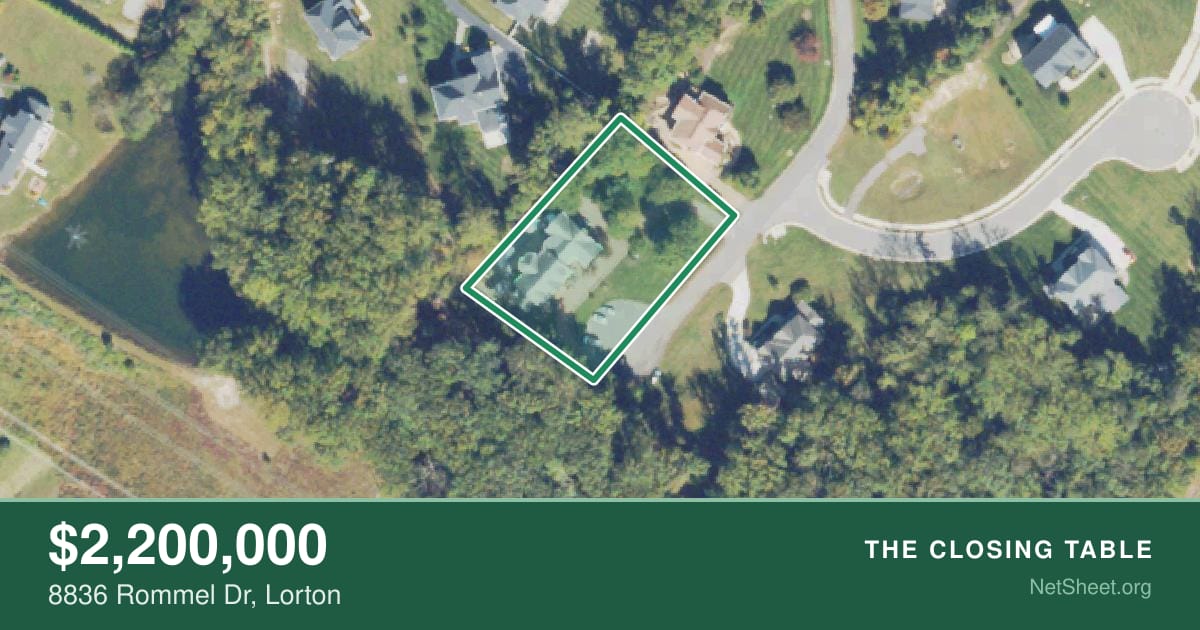 Aerial view of 8836 Rommel Dr, Lorton
