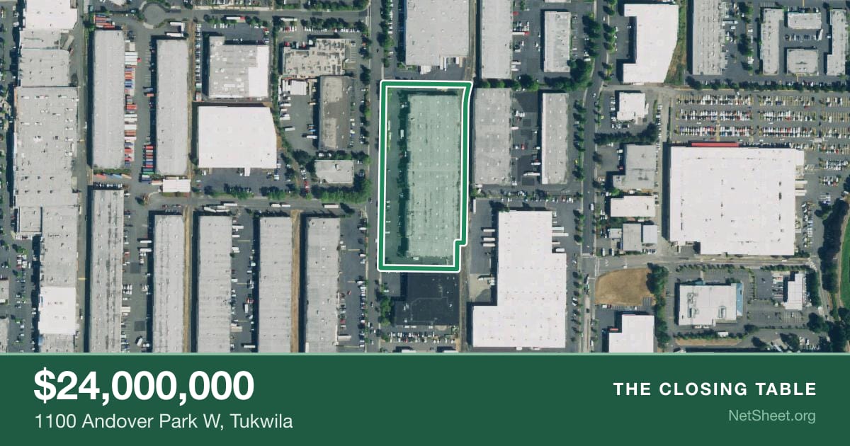 Aerial view of 1100 Andover Park W, Tukwila