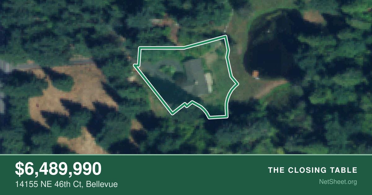 Aerial view of 14155 NE 46th Ct, Bellevue