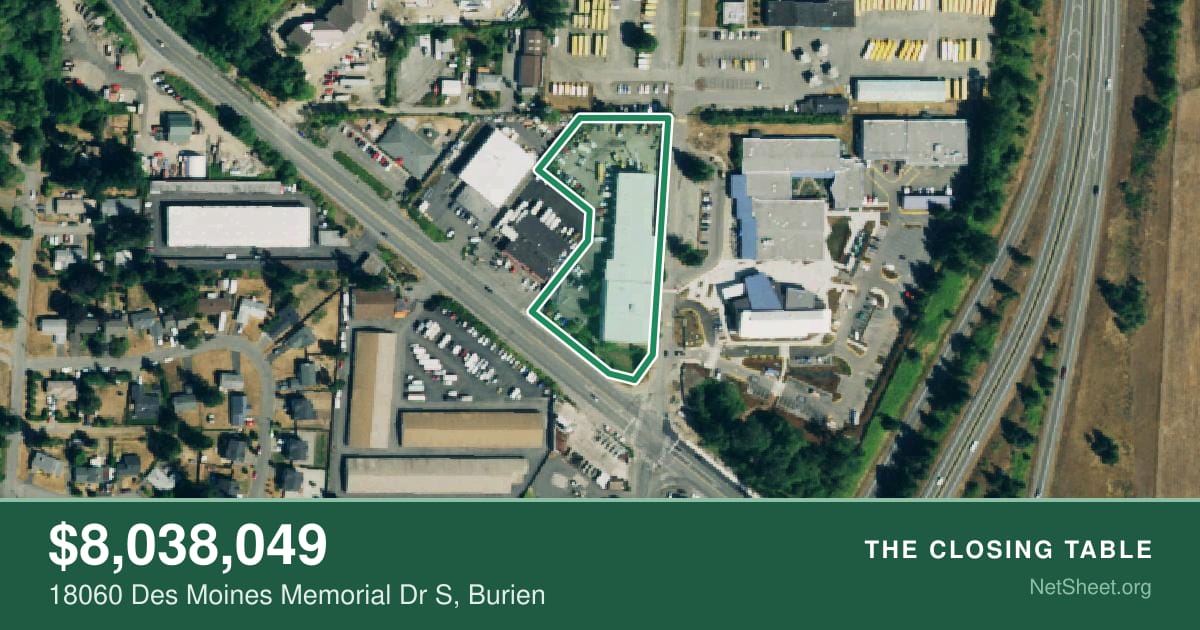 Aerial view of 18060 Des Moines Memorial Dr S, Burien