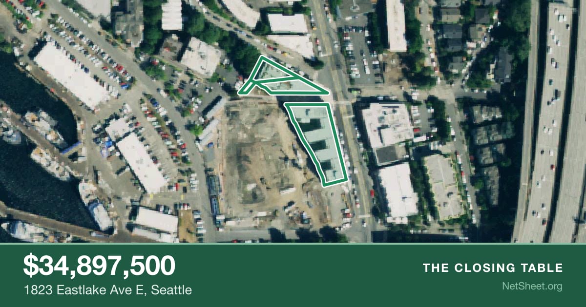 Aerial view of 1823 Eastlake Ave E, Seattle