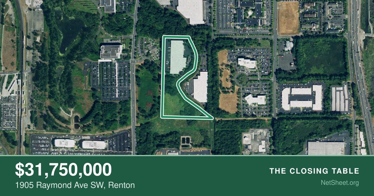 Aerial view of 1905 Raymond Ave SW, Renton