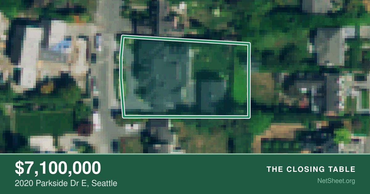 Aerial view of 2020 Parkside Dr E, Seattle